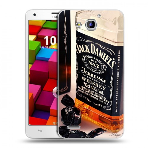 Дизайнерский пластиковый чехол для Huawei Honor 3x Jack Daniels