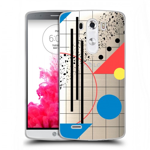 Полупрозрачный дизайнерский пластиковый чехол для LG G3 (Dual-LTE) Абстракции 3