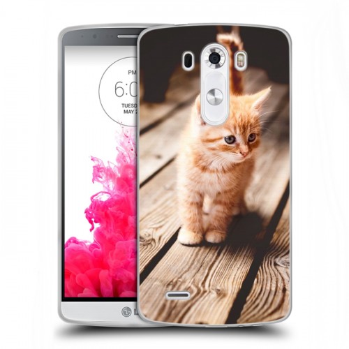 Дизайнерский силиконовый чехол для LG G3 (Dual-LTE) Котята