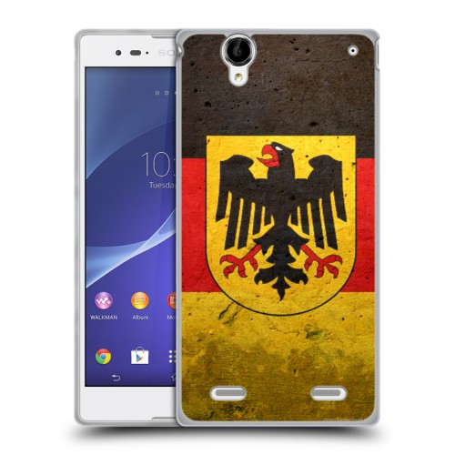 Дизайнерский пластиковый чехол для Sony Xperia T2 Ultra (Dual) Флаг Германии