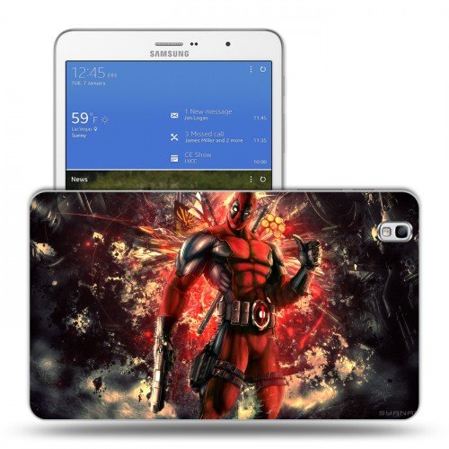 Дизайнерский силиконовый чехол для Samsung Galaxy Tab Pro 8.4 Дэдпул