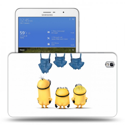 Дизайнерский силиконовый чехол для Samsung Galaxy Tab Pro 8.4 Миньоны