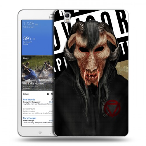 Дизайнерский силиконовый чехол для Samsung Galaxy Tab Pro 8.4 Бандитские маски
