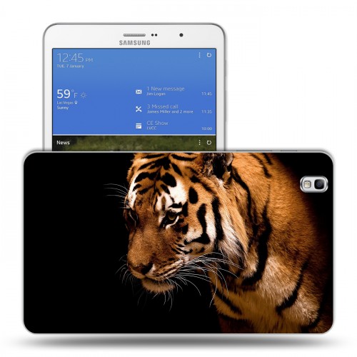 Дизайнерский силиконовый чехол для Samsung Galaxy Tab Pro 8.4 Тигры