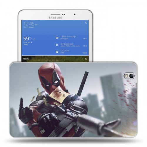 Дизайнерский силиконовый чехол для Samsung Galaxy Tab Pro 8.4 Дэдпул 