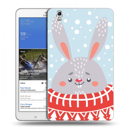 Дизайнерский силиконовый чехол для Samsung Galaxy Tab Pro 8.4  Новогоднее смешенное