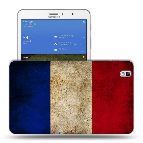 Дизайнерский силиконовый чехол для Samsung Galaxy Tab Pro 8.4 Флаг Франции