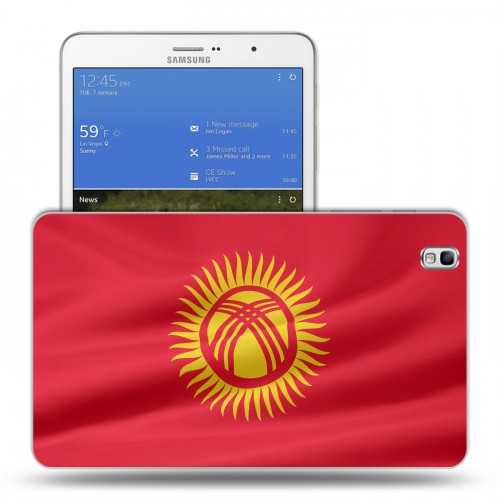 Дизайнерский силиконовый чехол для Samsung Galaxy Tab Pro 8.4 флаг Киргизии