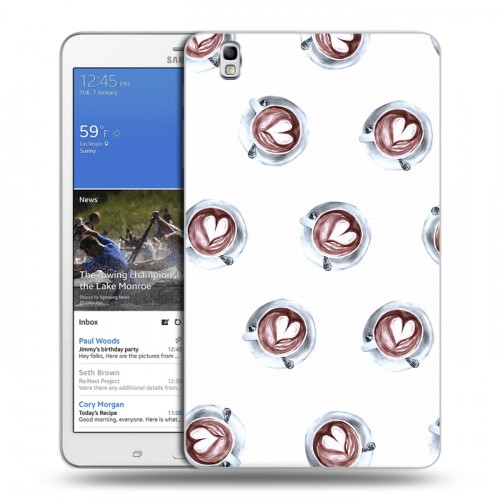 Дизайнерский силиконовый чехол для Samsung Galaxy Tab Pro 8.4 кофе