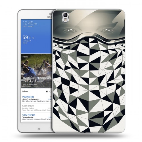 Дизайнерский силиконовый чехол для Samsung Galaxy Tab Pro 8.4 Маски Black White