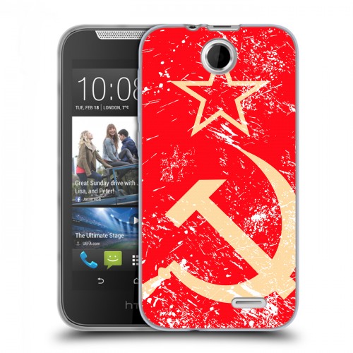 Дизайнерский силиконовый чехол для HTC Desire 310 Флаг СССР 