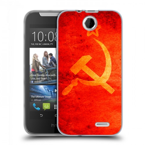 Дизайнерский силиконовый чехол для HTC Desire 310 Флаг СССР 