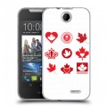 Дизайнерский силиконовый чехол для HTC Desire 310 Флаг Канады
