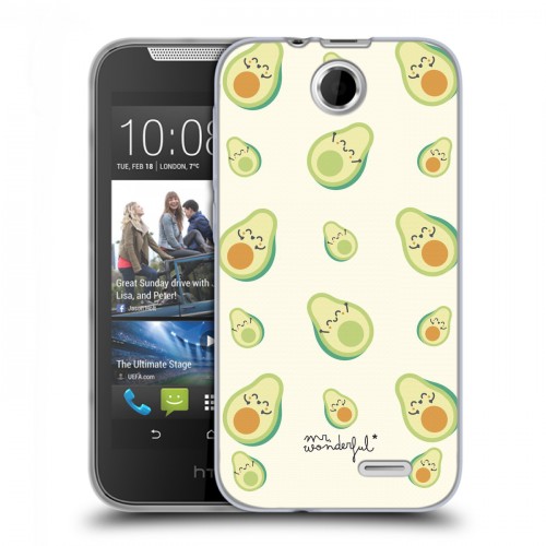 Дизайнерский силиконовый чехол для HTC Desire 310 Веселое авокадо