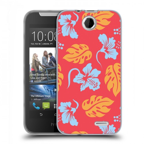 Дизайнерский силиконовый чехол для HTC Desire 310 Гавайские Шаблоны