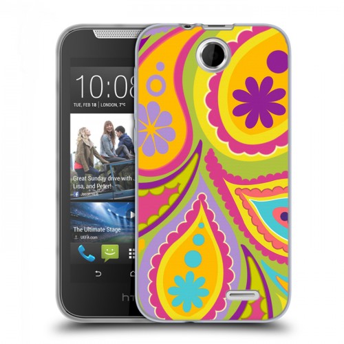 Дизайнерский силиконовый чехол для HTC Desire 310 Шаблоны пейсли