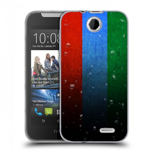Дизайнерский силиконовый чехол для HTC Desire 310 Флаг Дагестана