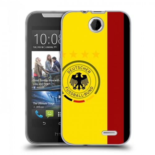 Дизайнерский силиконовый чехол для HTC Desire 310 Флаг Германии