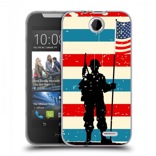Дизайнерский силиконовый чехол для HTC Desire 310 Флаг США