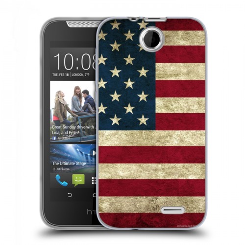 Дизайнерский силиконовый чехол для HTC Desire 310 Флаг США