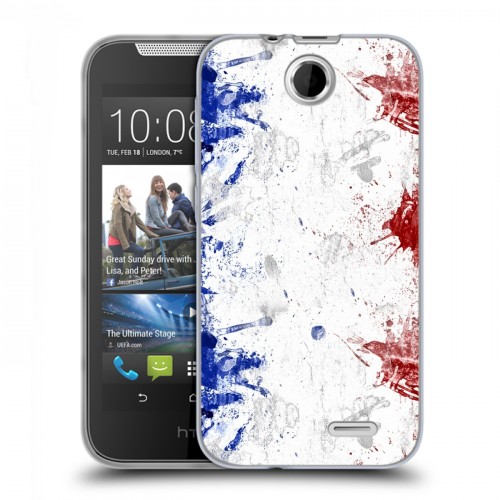 Дизайнерский силиконовый чехол для HTC Desire 310 Флаг Франции