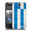 Дизайнерский силиконовый чехол для HTC Desire 310 Флаг Греции