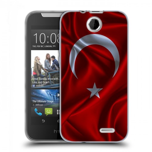Дизайнерский силиконовый чехол для HTC Desire 310 Флаг Турции