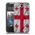 Дизайнерский силиконовый чехол для HTC Desire 310 Флаг Грузии