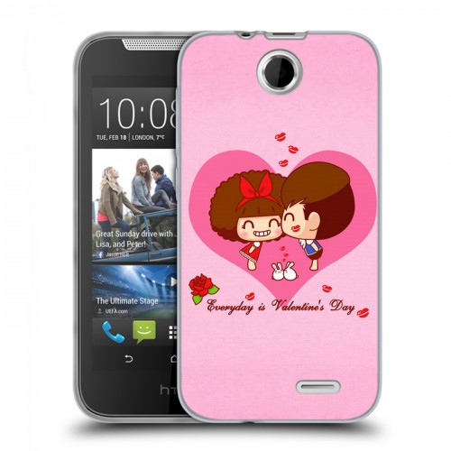 Дизайнерский силиконовый чехол для HTC Desire 310 День Святого Валентина