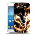 Дизайнерский пластиковый чехол для Samsung Galaxy Grand Neo Пламенные животные