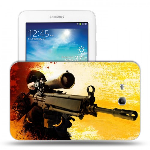 Дизайнерский силиконовый чехол для Samsung Galaxy Tab 3 Lite Counter-strike