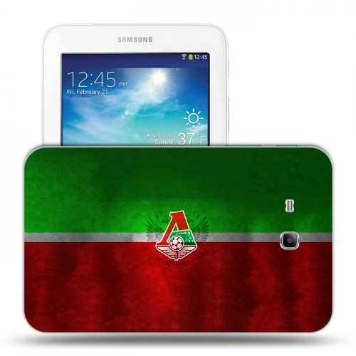 Дизайнерский силиконовый чехол для Samsung Galaxy Tab 3 Lite Локомотив