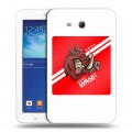 Дизайнерский силиконовый чехол для Samsung Galaxy Tab 3 Lite Red White Fans