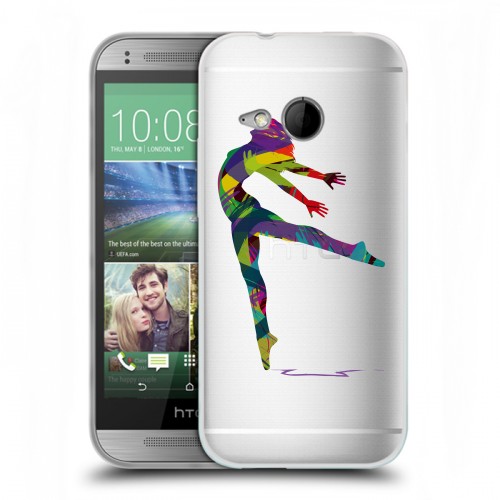 Полупрозрачный дизайнерский пластиковый чехол для HTC One mini 2 Прозрачные танцоры 