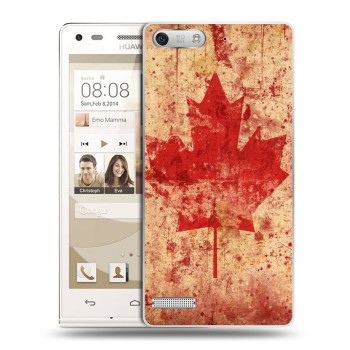 Дизайнерский силиконовый чехол для Huawei Ascend G6 флаг Канады (на заказ)