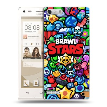 Дизайнерский силиконовый чехол для Huawei Ascend G6 Brawl Stars (на заказ)