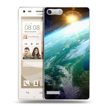 Дизайнерский силиконовый чехол для Huawei Ascend G6 Земля (на заказ)