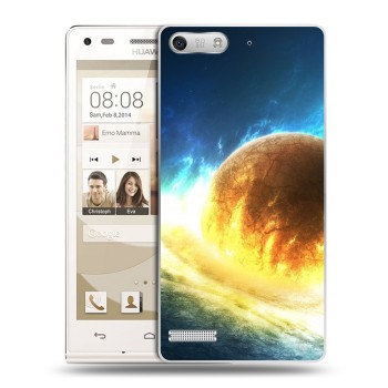Дизайнерский силиконовый чехол для Huawei Ascend G6 Солнце (на заказ)