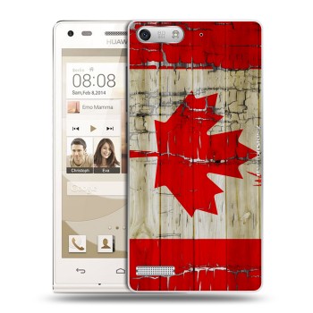 Дизайнерский силиконовый чехол для Huawei Ascend G6 Флаг Канады (на заказ)