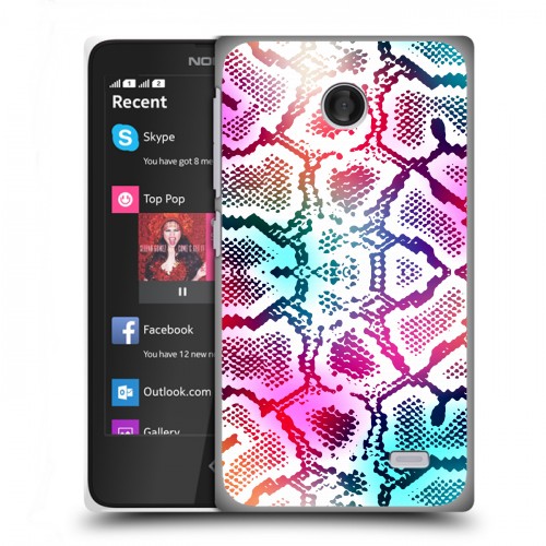Дизайнерский пластиковый чехол для Nokia X Кожа змей
