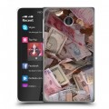 Дизайнерский пластиковый чехол для Nokia X Текстуры денег