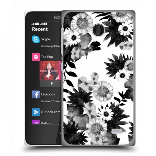 Дизайнерский пластиковый чехол для Nokia X Черно-белые тенденции