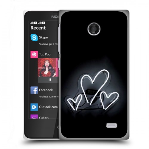 Дизайнерский пластиковый чехол для Nokia X Неоновые образы