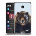 Дизайнерский пластиковый чехол для Nokia X Медведь