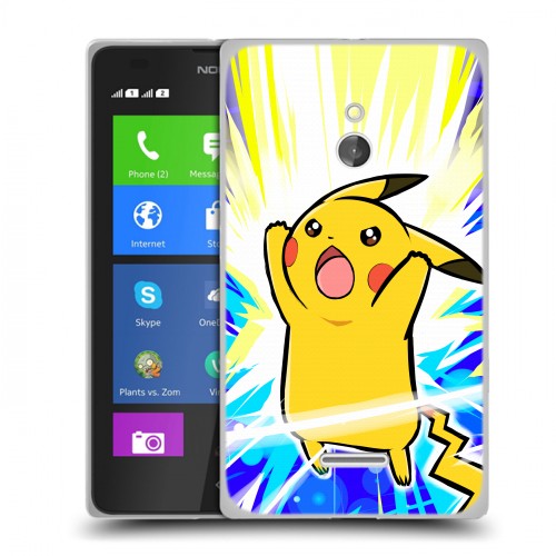 Дизайнерский силиконовый чехол для Nokia XL Покемоны