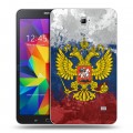 Дизайнерский силиконовый чехол для Samsung GALAXY Tab 4 7.0 Российский флаг и герб