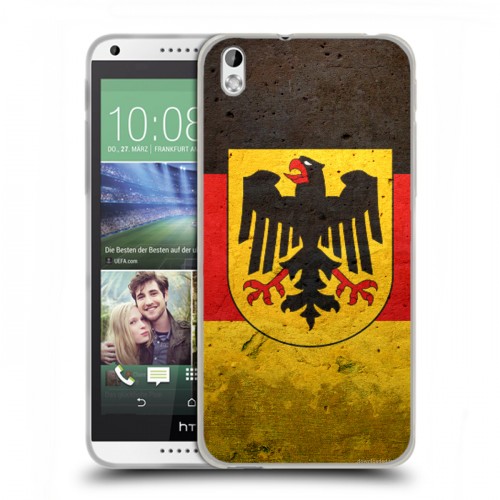 Дизайнерский пластиковый чехол для HTC Desire 816 Флаг Германии