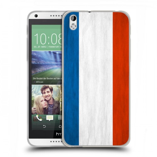 Дизайнерский пластиковый чехол для HTC Desire 816 Флаг Франции