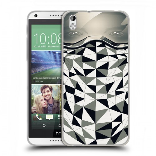 Дизайнерский пластиковый чехол для HTC Desire 816 Маски Black White