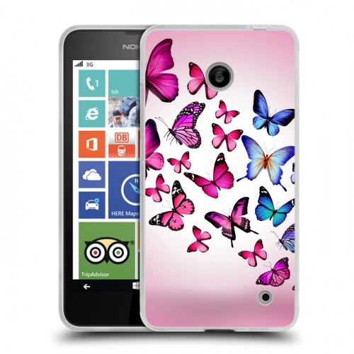 Дизайнерский пластиковый чехол для Nokia Lumia 630/635 Бабочки